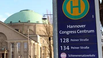 Bushaltestelle beim HCC in Hannover