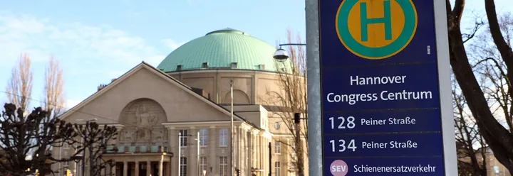 Bushaltestelle beim HCC in Hannover